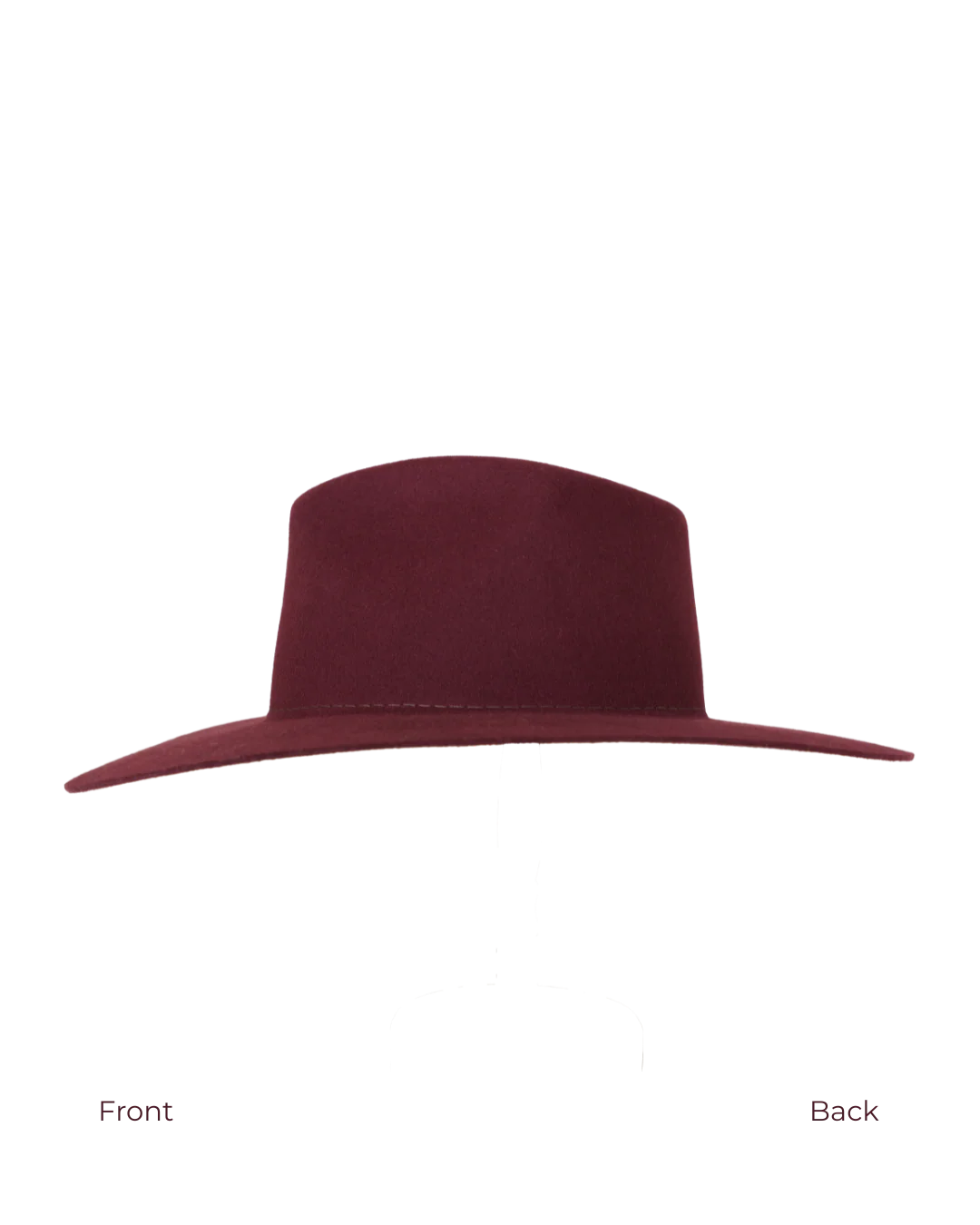 Teardrop Fedora in Burgundy