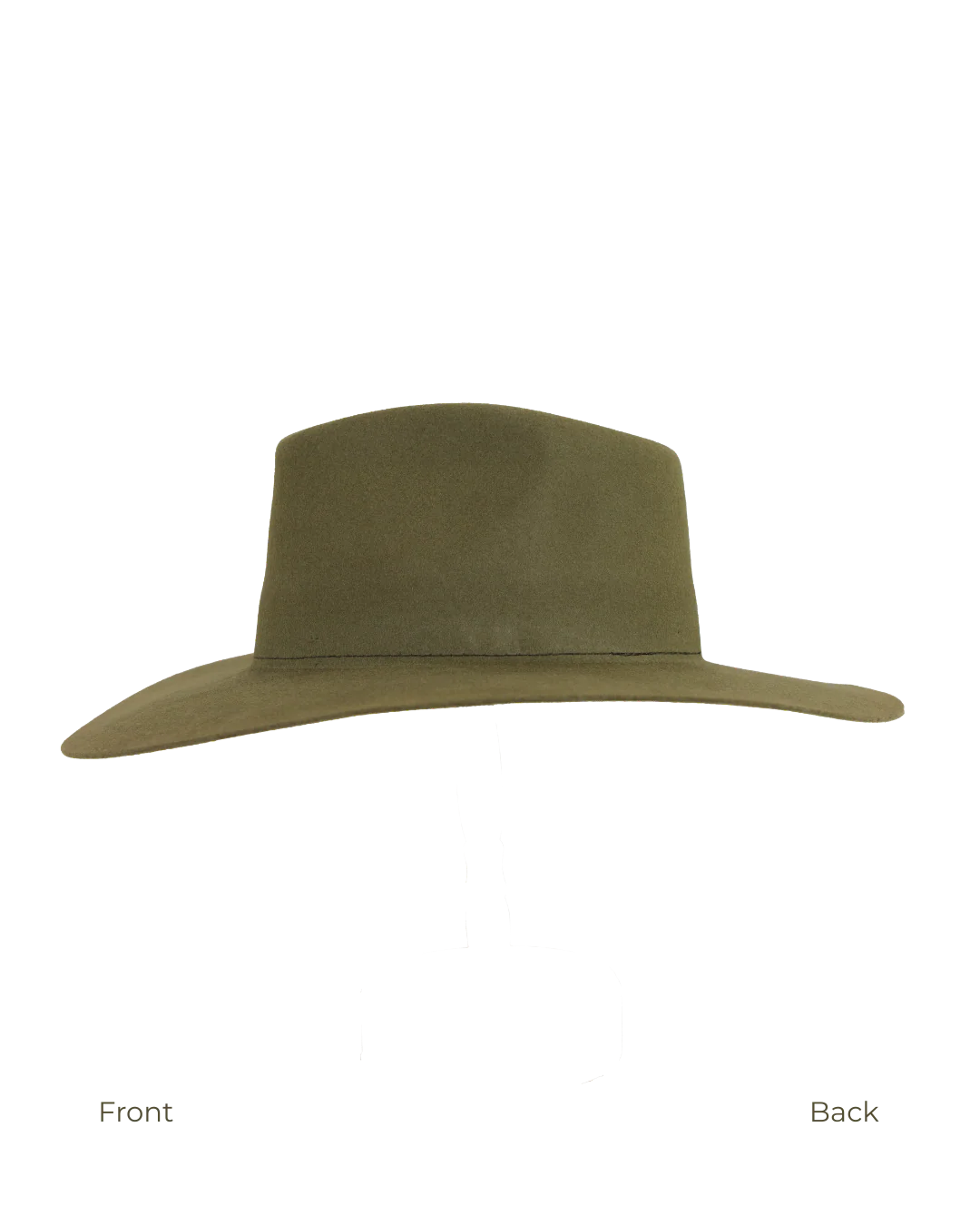 Teardrop Fedora in Olive